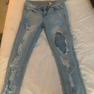 Light blue VIP ripped jeans